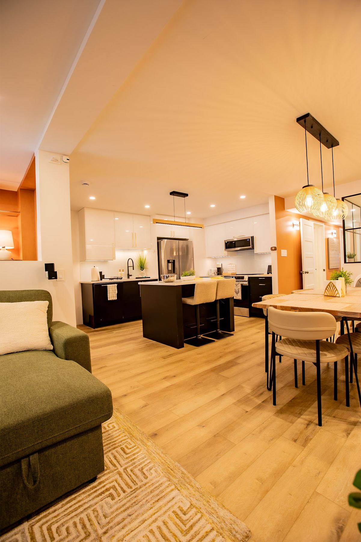 Living and dining area at 1641 Atateken